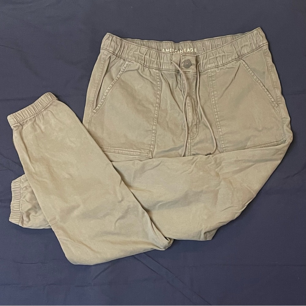 AE high waisted jegging jogger green sz 18